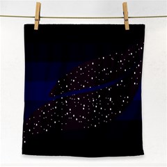 Contigender Flags Star Polka Space Blue Sky Black Brown Face Towel by Mariart