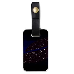 Contigender Flags Star Polka Space Blue Sky Black Brown Luggage Tags (one Side)  by Mariart