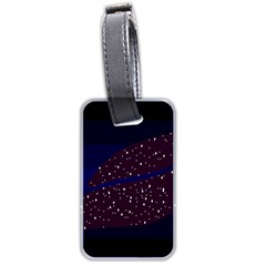 Contigender Flags Star Polka Space Blue Sky Black Brown Luggage Tags (two Sides) by Mariart