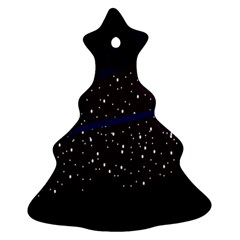 Contigender Flags Star Polka Space Blue Sky Black Brown Christmas Tree Ornament (two Sides) by Mariart