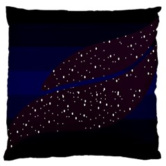 Contigender Flags Star Polka Space Blue Sky Black Brown Large Cushion Case (one Side) by Mariart