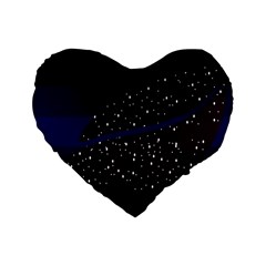 Contigender Flags Star Polka Space Blue Sky Black Brown Standard 16  Premium Heart Shape Cushions by Mariart