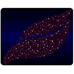 Contigender Flags Star Polka Space Blue Sky Black Brown Double Sided Fleece Blanket (medium)  by Mariart