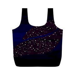 Contigender Flags Star Polka Space Blue Sky Black Brown Full Print Recycle Bags (m) 