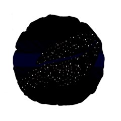 Contigender Flags Star Polka Space Blue Sky Black Brown Standard 15  Premium Flano Round Cushions by Mariart