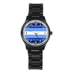 Digigender Cute Gender Gendercute Flags Stainless Steel Round Watch by Mariart