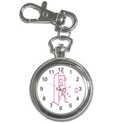 Deep Clean Bubbel Door Pink Polka Circle Key Chain Watches by Mariart