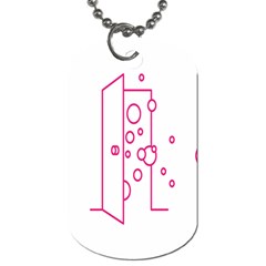 Deep Clean Bubbel Door Pink Polka Circle Dog Tag (two Sides) by Mariart