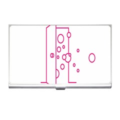 Deep Clean Bubbel Door Pink Polka Circle Business Card Holders by Mariart