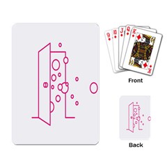 Deep Clean Bubbel Door Pink Polka Circle Playing Card by Mariart