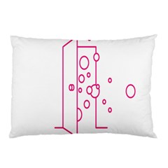 Deep Clean Bubbel Door Pink Polka Circle Pillow Case (two Sides) by Mariart