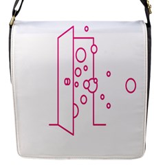 Deep Clean Bubbel Door Pink Polka Circle Flap Messenger Bag (s) by Mariart