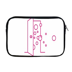 Deep Clean Bubbel Door Pink Polka Circle Apple Macbook Pro 17  Zipper Case