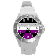 Dissexual Flag Round Plastic Sport Watch (l) by Mariart