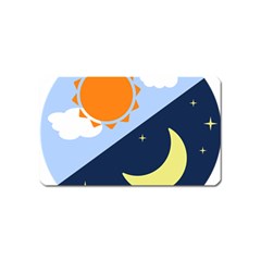 Day Night Moon Stars Cloud Stars Magnet (name Card) by Mariart