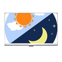 Day Night Moon Stars Cloud Stars Business Card Holders by Mariart