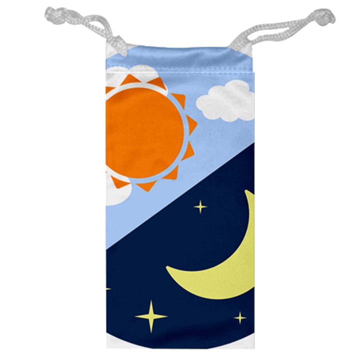 Day Night Moon Stars Cloud Stars Jewelry Bag