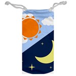 Day Night Moon Stars Cloud Stars Jewelry Bag Back