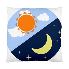 Day Night Moon Stars Cloud Stars Standard Cushion Case (two Sides) by Mariart