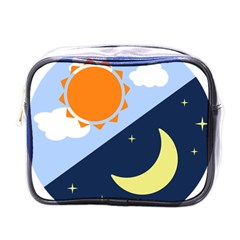 Day Night Moon Stars Cloud Stars Mini Toiletries Bags by Mariart