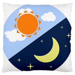 Day Night Moon Stars Cloud Stars Standard Flano Cushion Case (two Sides)