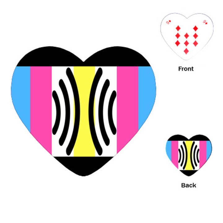 Echogender Flags Dahsfiq Echo Gender Playing Cards (Heart) 