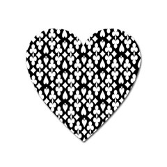 Dark Horse Playing Card Black White Heart Magnet by Mariart