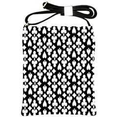 Dark Horse Playing Card Black White Shoulder Sling Bags by Mariart