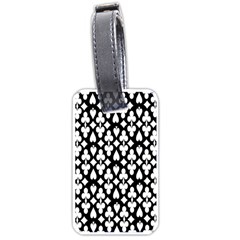 Dark Horse Playing Card Black White Luggage Tags (one Side)  by Mariart