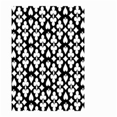 Dark Horse Playing Card Black White Small Garden Flag (two Sides) by Mariart