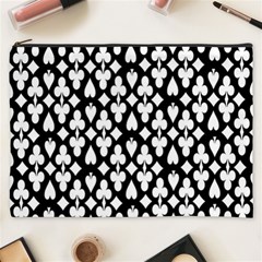 Dark Horse Playing Card Black White Cosmetic Bag (xxxl)  by Mariart