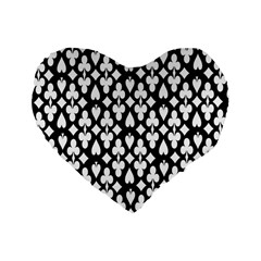 Dark Horse Playing Card Black White Standard 16  Premium Heart Shape Cushions