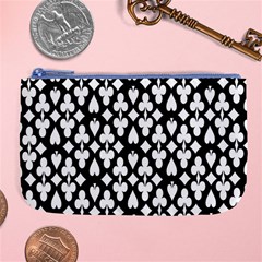 Dark Horse Playing Card Black White Large Coin Purse