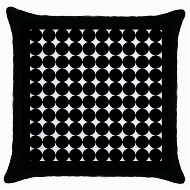 Dotted Pattern Png Dots Square Grid Abuse Black Throw Pillow Case (Black)