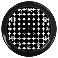 Dotted Pattern Png Dots Square Grid Abuse Black Wall Clocks (black)