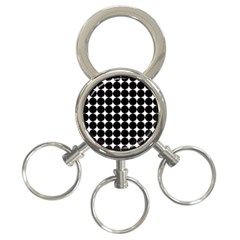 Dotted Pattern Png Dots Square Grid Abuse Black 3-ring Key Chains by Mariart