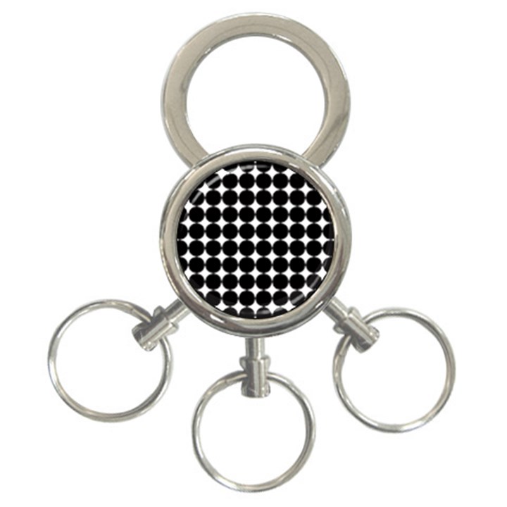 Dotted Pattern Png Dots Square Grid Abuse Black 3-Ring Key Chains