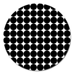 Dotted Pattern Png Dots Square Grid Abuse Black Magnet 5  (round) by Mariart