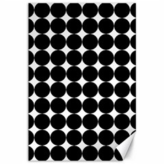 Dotted Pattern Png Dots Square Grid Abuse Black Canvas 12  X 18   by Mariart