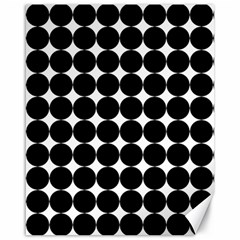 Dotted Pattern Png Dots Square Grid Abuse Black Canvas 16  X 20   by Mariart