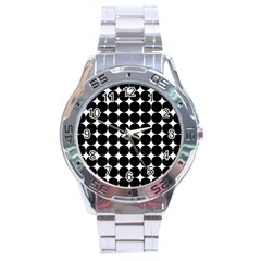 Dotted Pattern Png Dots Square Grid Abuse Black Stainless Steel Analogue Watch by Mariart