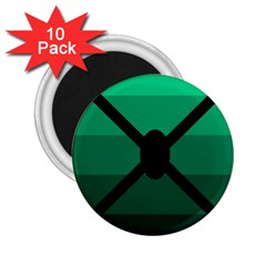 Fascigender Flags Line Green Black Hole Polka 2 25  Magnets (10 Pack) 