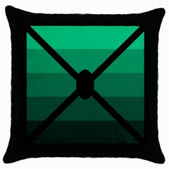 Fascigender Flags Line Green Black Hole Polka Throw Pillow Case (black) by Mariart