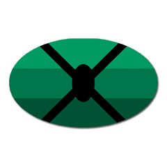 Fascigender Flags Line Green Black Hole Polka Oval Magnet by Mariart