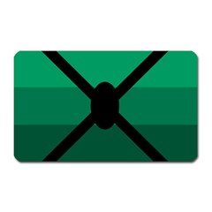 Fascigender Flags Line Green Black Hole Polka Magnet (rectangular) by Mariart