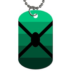 Fascigender Flags Line Green Black Hole Polka Dog Tag (one Side) by Mariart