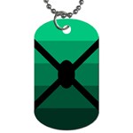 Fascigender Flags Line Green Black Hole Polka Dog Tag (Two Sides) Front