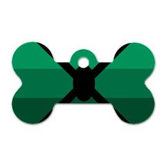 Fascigender Flags Line Green Black Hole Polka Dog Tag Bone (one Side) by Mariart