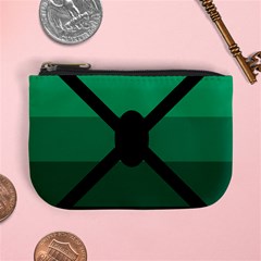 Fascigender Flags Line Green Black Hole Polka Mini Coin Purses by Mariart