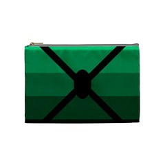 Fascigender Flags Line Green Black Hole Polka Cosmetic Bag (medium)  by Mariart